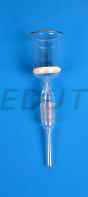 BUCHNER FUNNEL WITH SINTERED DISC OF POROSITY GRADE 1 OR 2 OR 3 OR 4, CONE ON STEM